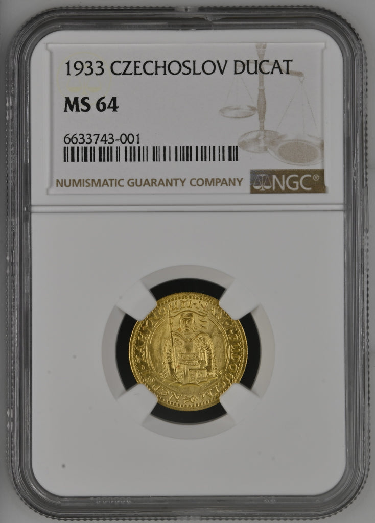 1933年 チェコスロバキア 1ダカット金貨 NGC MS64