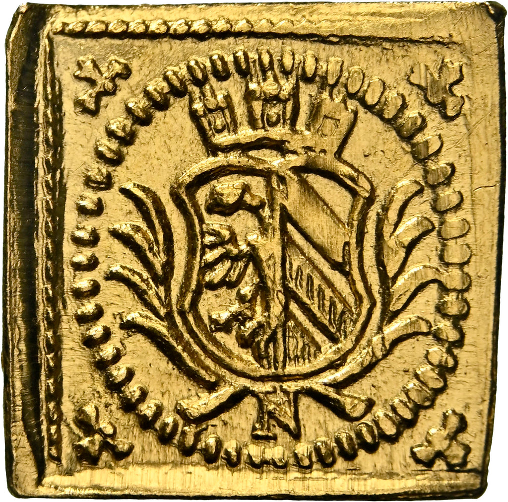 1700年 ドイツ ニュルンベルク ラムダカット 1/8ダカット金貨 クリッペ