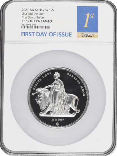 2021 セントヘレナ 1ポンド 銀貨 ウナとライオン NGC PF70UC④ 【公式 2021 セントヘレナ 1ポンド 銀貨 ウナとライオン NGC PF70UC④ 【公式