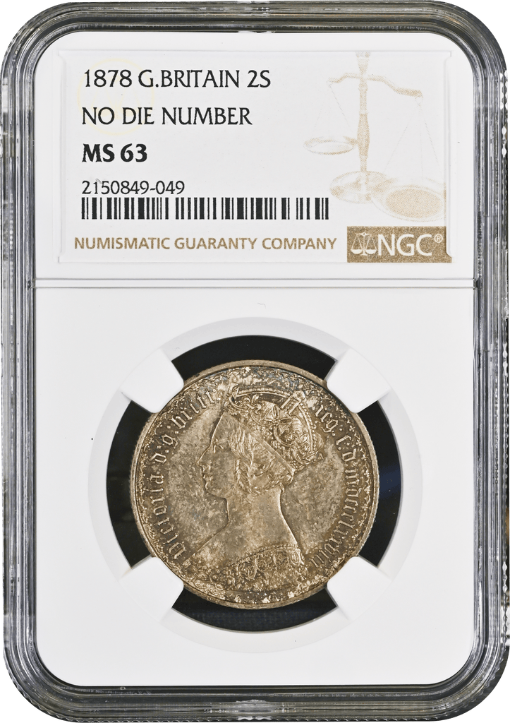 アンティークコインギャラリア 1878年 イギリス ヴィクトリア ゴシックフローリン銀貨 NGC MS63