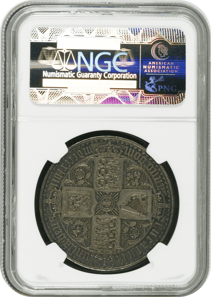 1847年 イギリス ヴィクトリア女王 ゴシッククラウン銀貨…A' 1847年 イギリス ヴィクトリア ゴシッククラウン銀貨 アンデシモエッジ