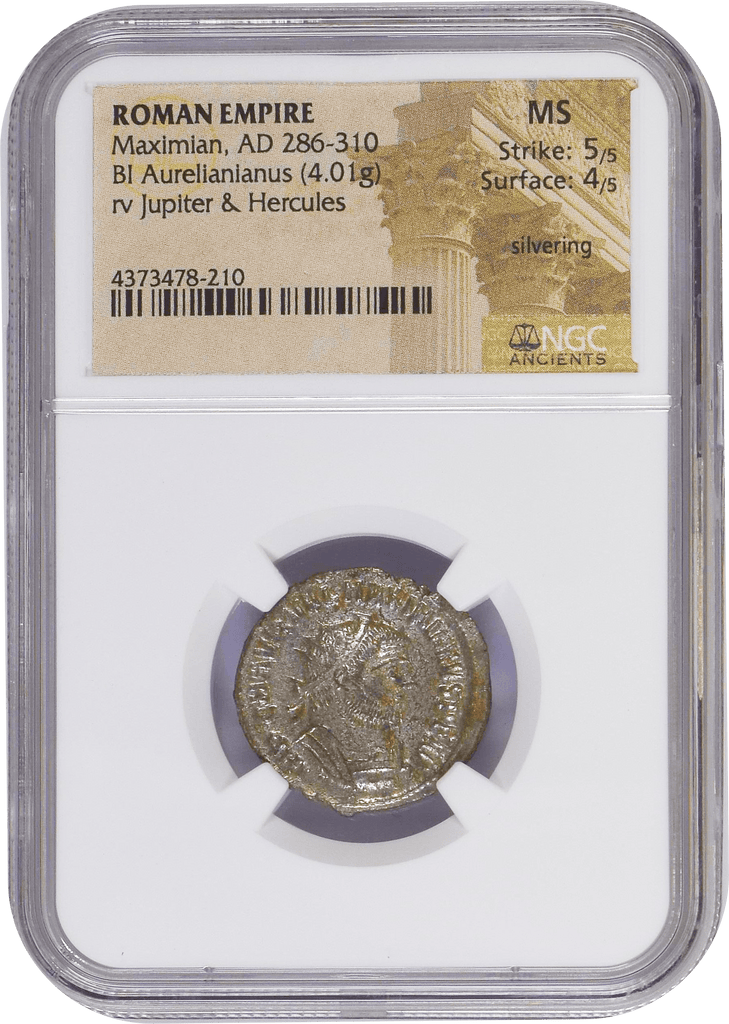 古代ローマ帝国 デナリウス銀貨 AD286-310 MS Strike:5/5 Surface:4/5 silvering |  アンティークコインギャラリア