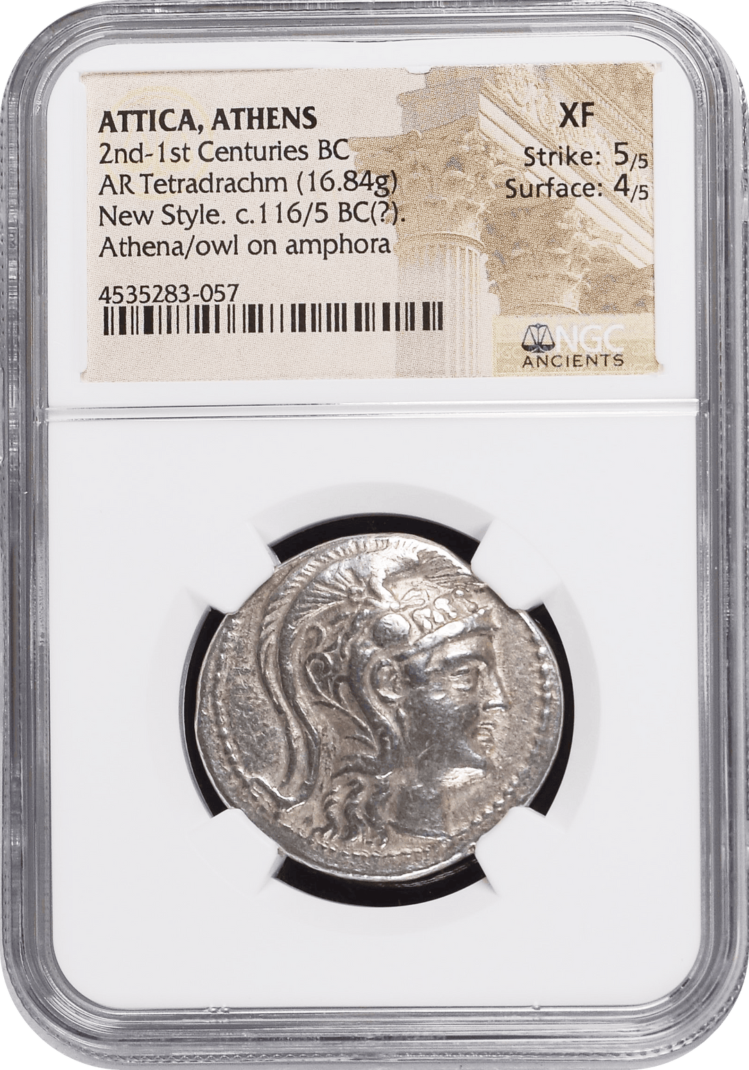 紀元前2-1世紀 古代ギリシア アッティカ アテネ フクロウ テトラ