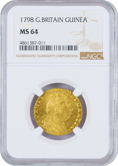 #アンティークコインギャラリア 1798年 イギリス ジョージ3世 スペードギニー金貨 MS64