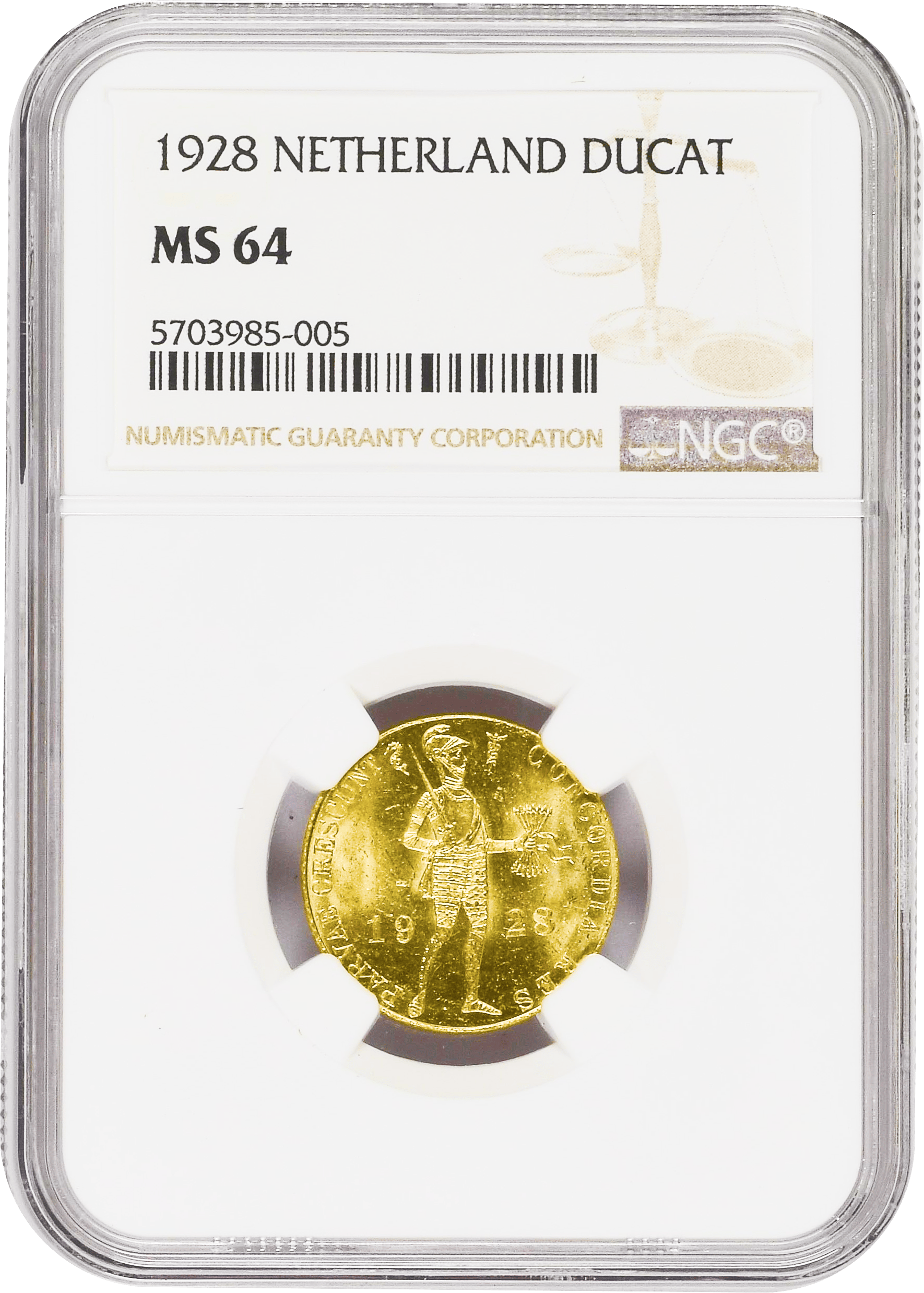 1928年 オランダ ダカット金貨 NGC MS64+ 希少!NGC6枚のみ 1928年 1928年 オランダ ダカット金貨 NGC MS64+ 希少!NGC6枚のみ 1928年