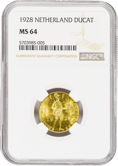 #アンティークコインギャラリア 1928年 オランダ  ダカット金貨 MS64