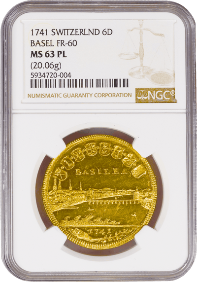 Top Pop】1741年 スイス バーゼル 6ダカット金貨 NGC MS63PL | 港区 Top Pop】1741年 スイス バーゼル 6ダカット金貨 NGC MS63PL | 港区