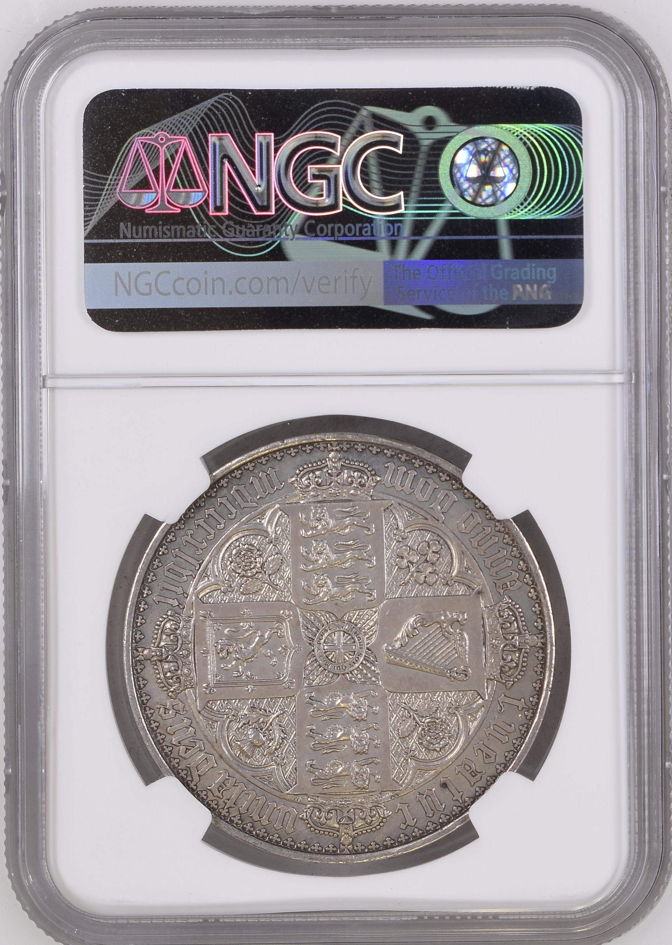 1847 イギリス ゴシッククラウン銀貨 UNDECIMO NGC PF61（ロイヤルミン 
