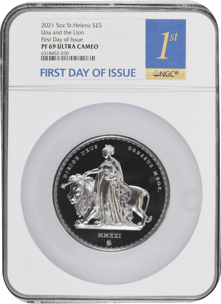2021 セントヘレナ ナとライオン £1 プルーフ 銀貨 NGC PF69UC 2021 セントヘレナ ナとライオン £1 プルーフ 銀貨 NGC PF69UC