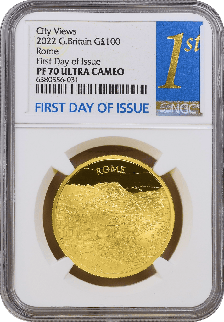 #アンティークコインギャラリア 【Top Pop】2024年 イギリス 都市景観 ローマ 100ポンド金貨 NGC PF70UCAM First Day of Issue