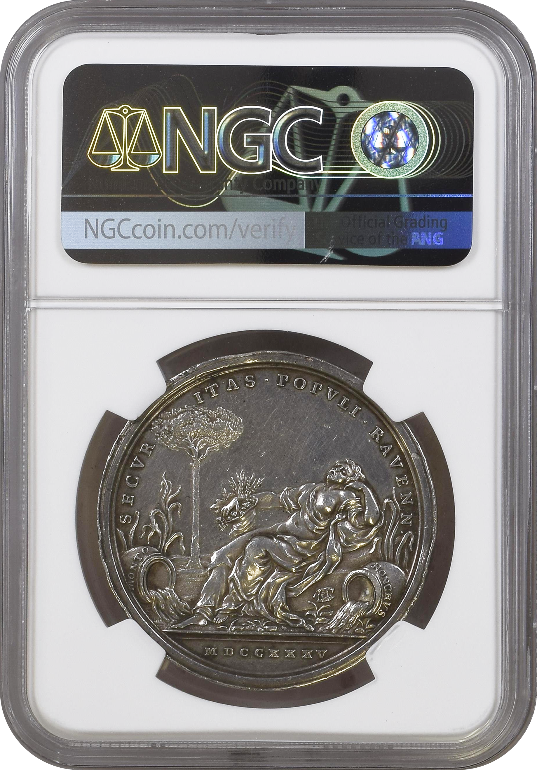 1735年 バチカン モントーネ・ロンコ川 銀メダル NGC UNC Details | 港