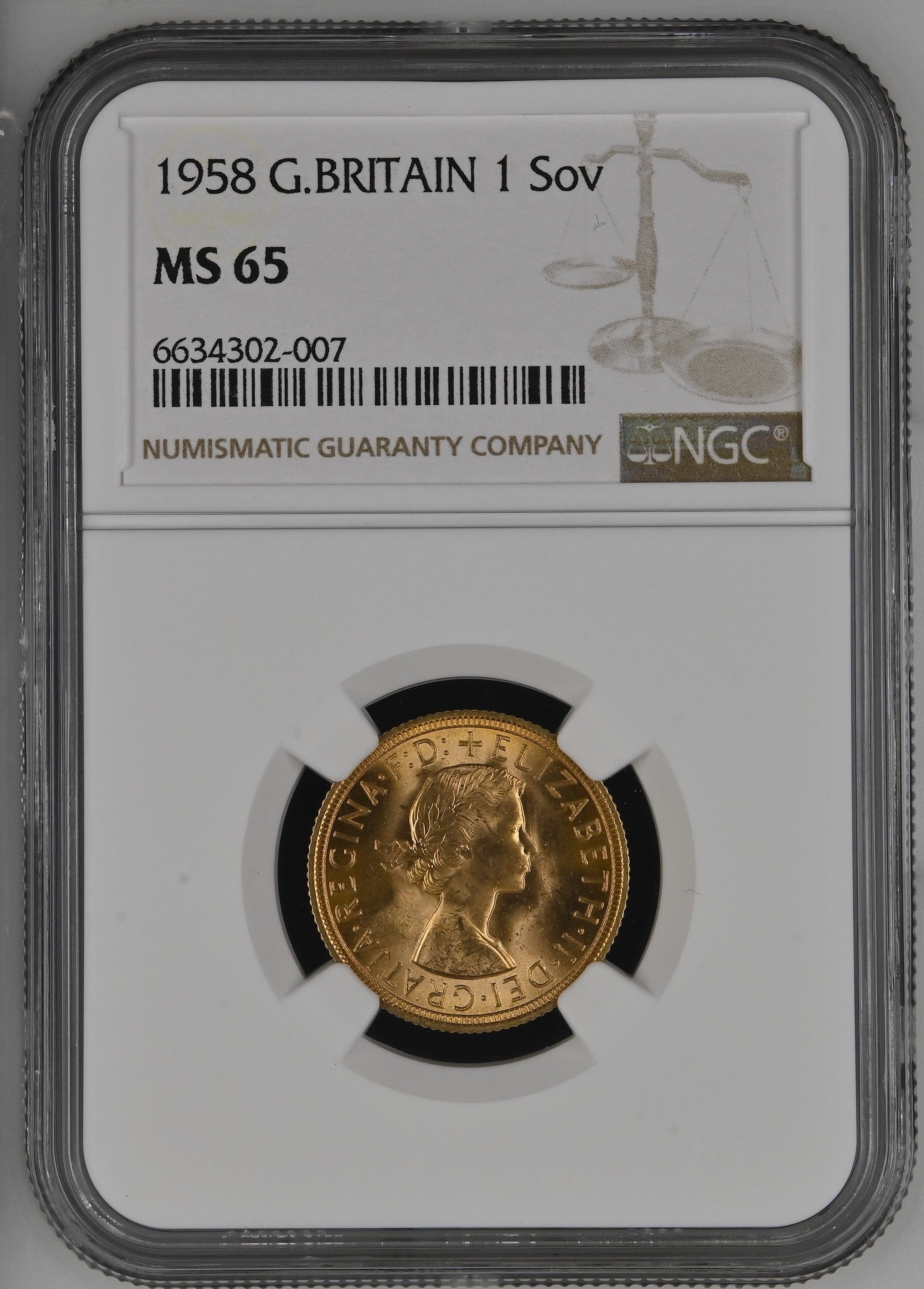 NGC MS64 RD 1965年 イギリス ブリタニア 大型銅貨 発行枚数少