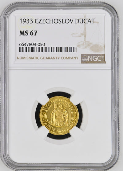 アンティークコインギャラリア 1933年 チェコスロバキア 1ダカット金貨 MS67