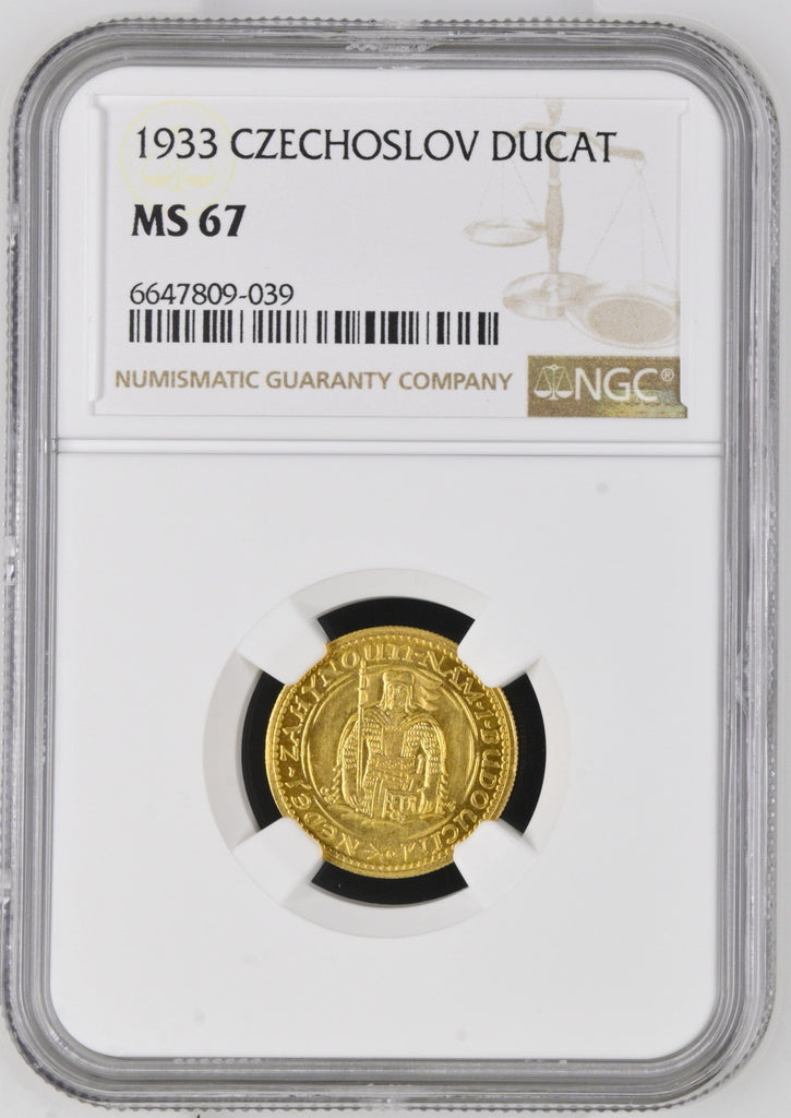 アンティークコインギャラリア 1933年 チェコスロバキア ダカット金貨 MS67