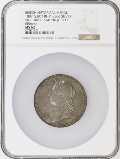1897年 イギリス ヴィクトリア ダイヤモンド・ジュビリー 銀メダル