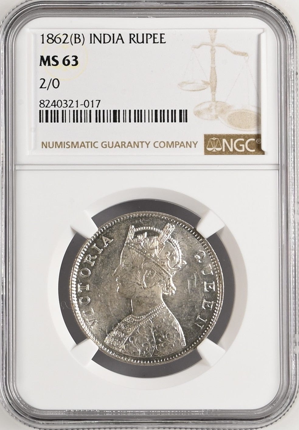 【◎高鑑定】インド ベンガル 銀貨 1749 アンティークコイン NGC JCC | ジャパンコインキャビネット / 英領インド ベンガル管区