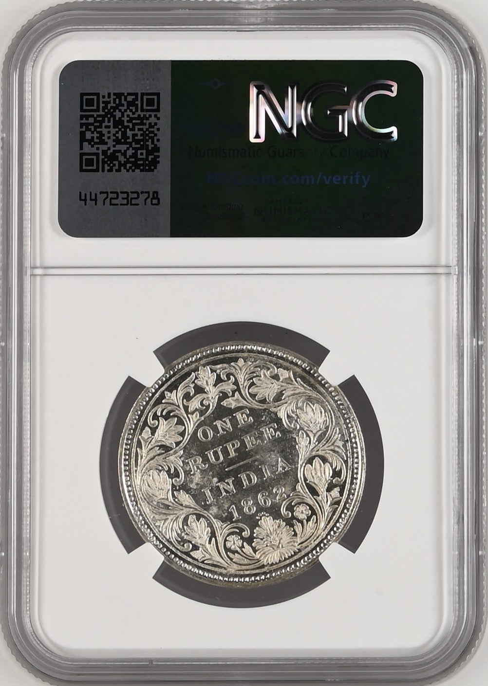 1862年 英領インド ゴシック ルピー銀貨 MS63 | 港区虎ノ門の