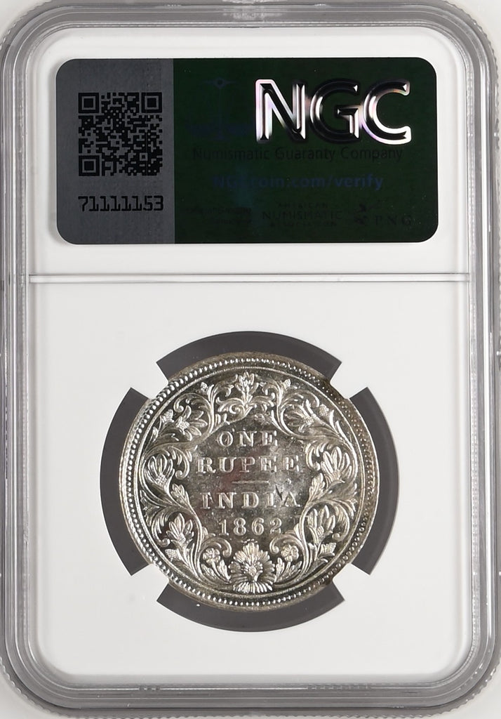 1862年 英領インド ゴシック ルピー銀貨 MS63 | 港区虎ノ門の