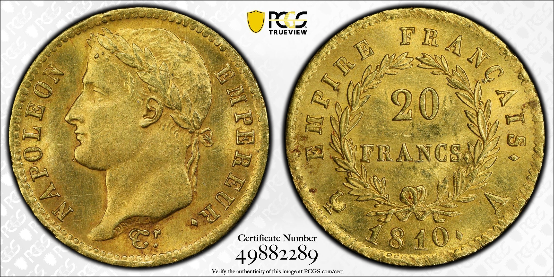 1810年A フランス ナポレオン1世 20フラン金貨 PCGS MS64 | 港区虎ノ門