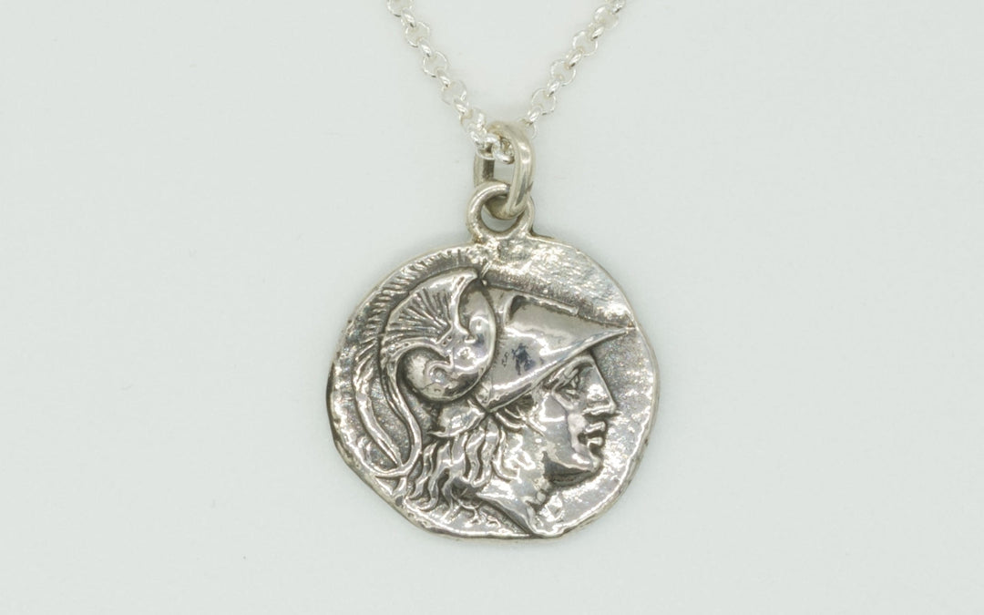 古代ギリシャ  アレキサンダー大王 ゼウス ペンダント トップ シルバー製 古代ギリシャ コイン アレキサンダー大王 ゼウス ペンダント