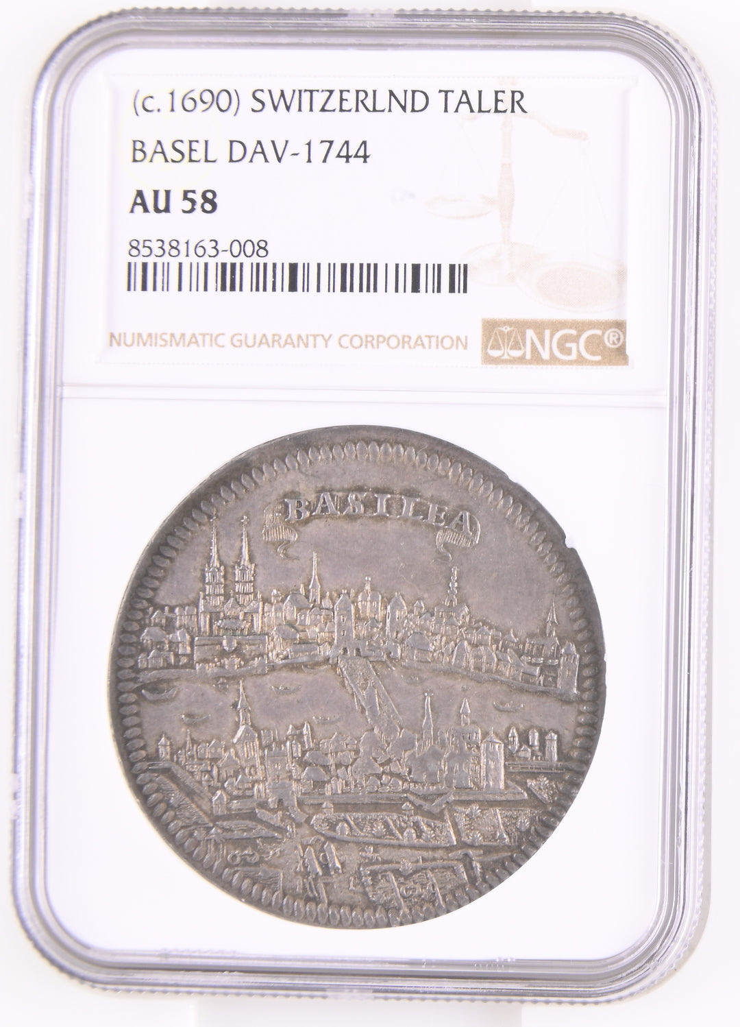 1690年 スイス バーゼル 都市景観 ターラー銀貨 AU58 | 港区虎ノ門の