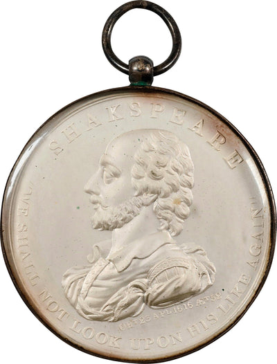 アンティークコインギャラリア 1824年 イギリス ウィリアム シェイクスピア  シェイクスピアクラブ銀メダル GEM 未鑑定