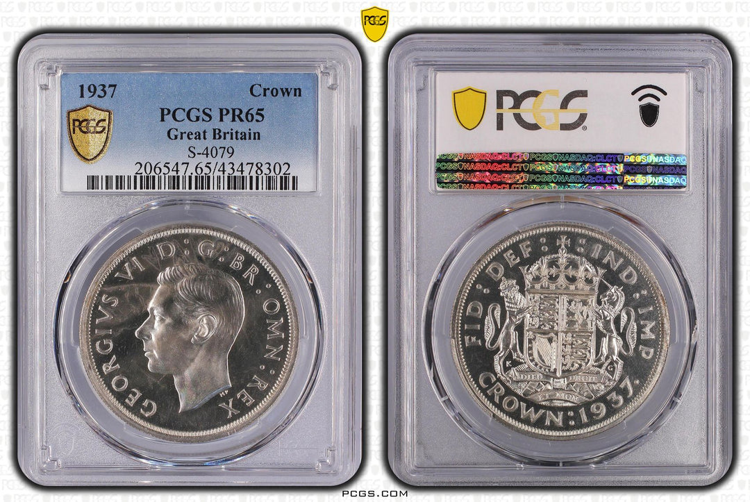 銀貨 メダル ジョージ6世 1937 イギリス PF65 ジョージ6世　ハーフクラウン銀貨　NGC 英国 1937 NGC ジョージ6世戴冠式 65 MS コレクション