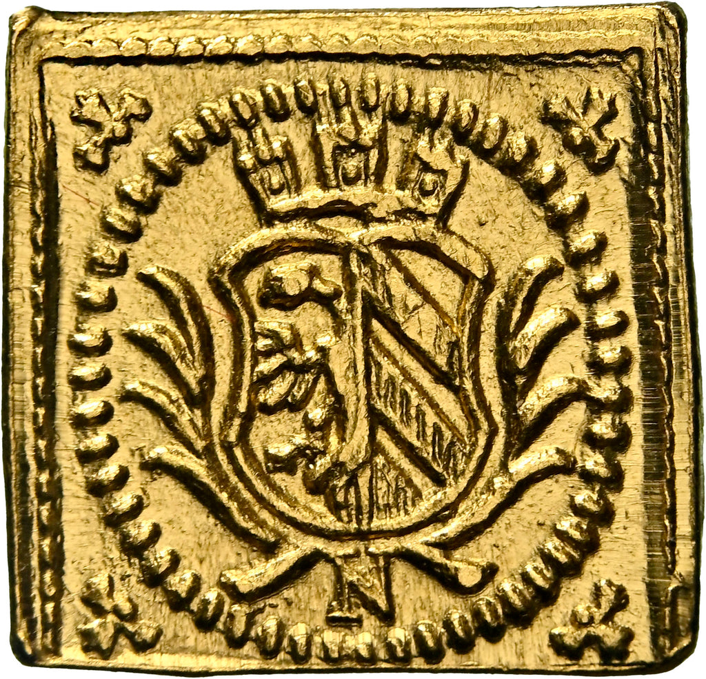 1700年 ドイツ ニュルンベルク ラムダカット 1/8ダカット金貨 クリッペ