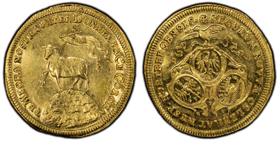 1700年 ドイツ ニュルンベルク ラムダカット 1ダカット金貨 PCGS AU55
