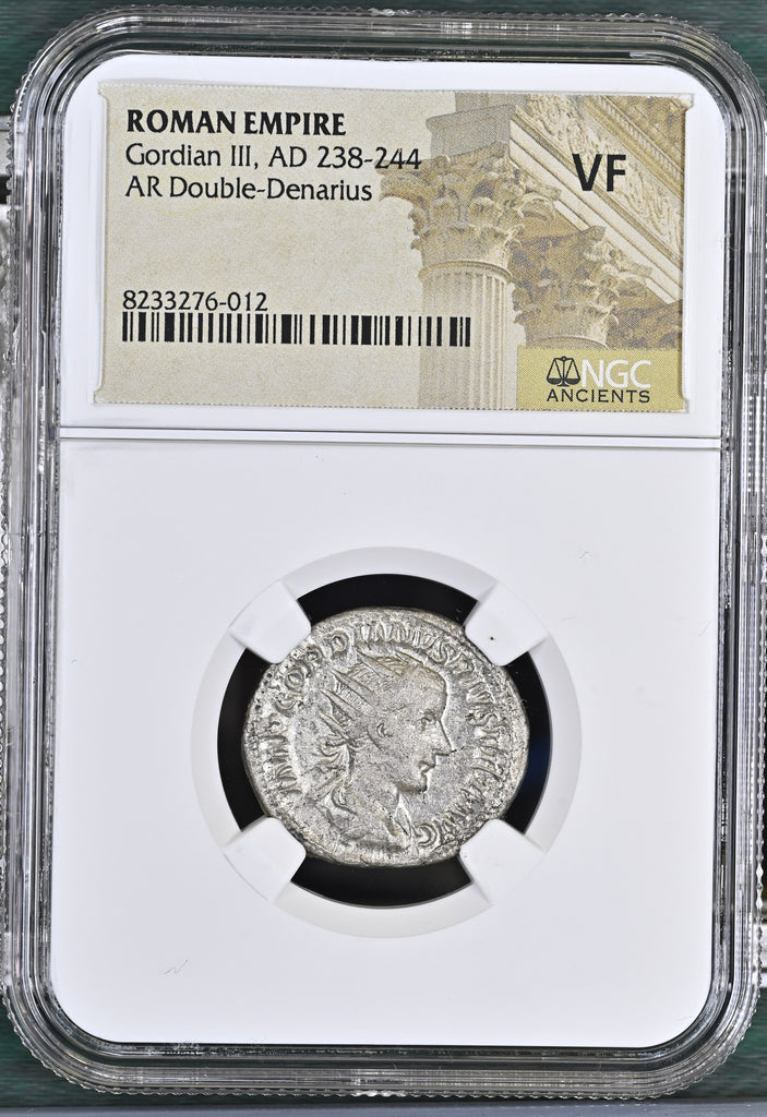 238-244年 ローマ帝国 ゴルディアヌス3世 ダブルデナリウス銀貨 NGC VF