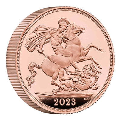 アンティークコインギャラリア 2023年 チャールズ3世 戴冠式記念ソブリン金貨 プルーフピエフォー(倍厚)