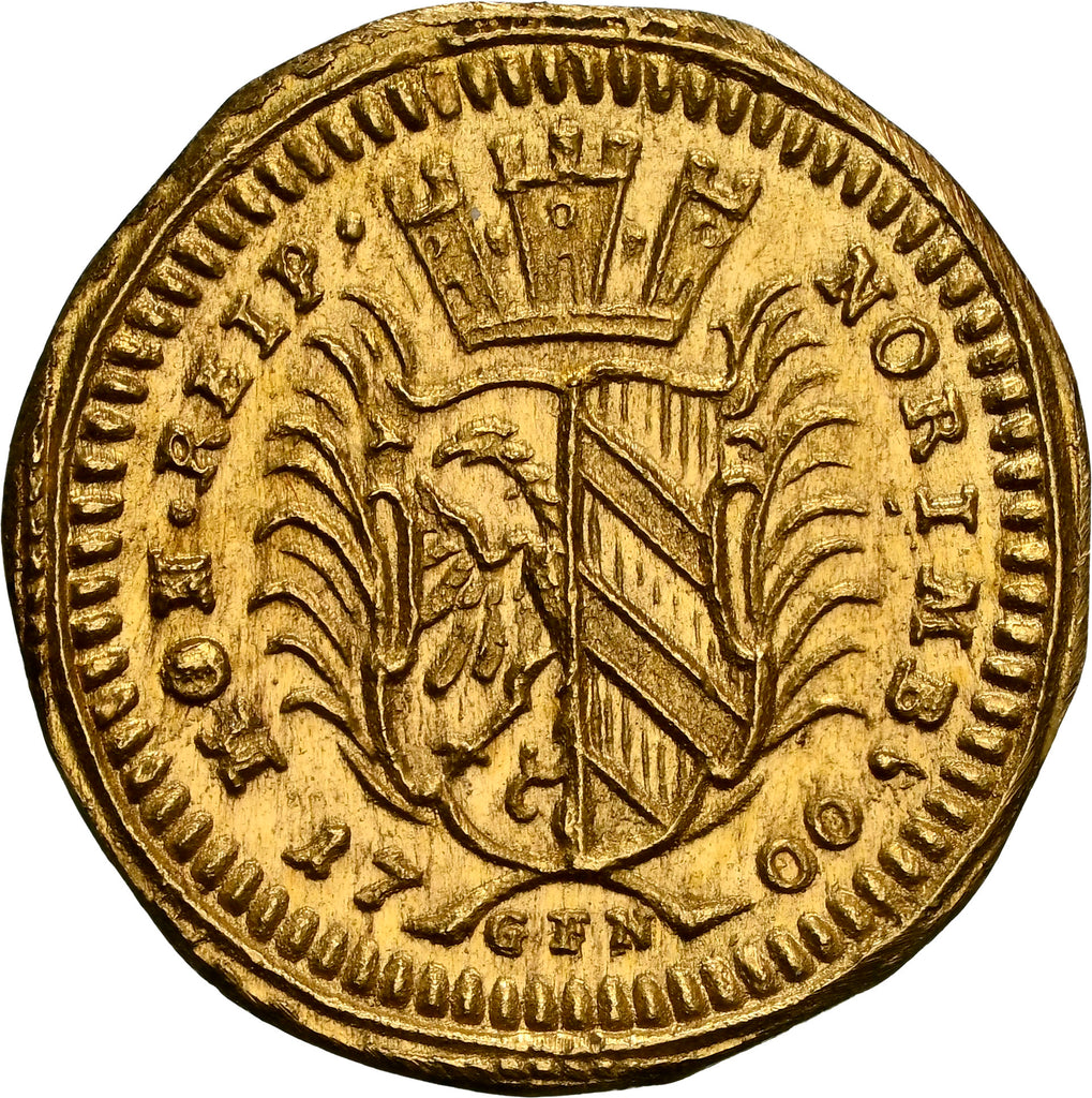1700年 ドイツ ニュルンベルク 1/16 ラムダカット金貨 NGC MS65 1700年 ドイツ ニュルンベルク ラムダカット 1/4ダカット金貨 NGC MS65
