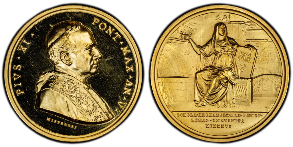 1926年 バチカン ピウス11世 金メダル 54.69g PCGS SP64