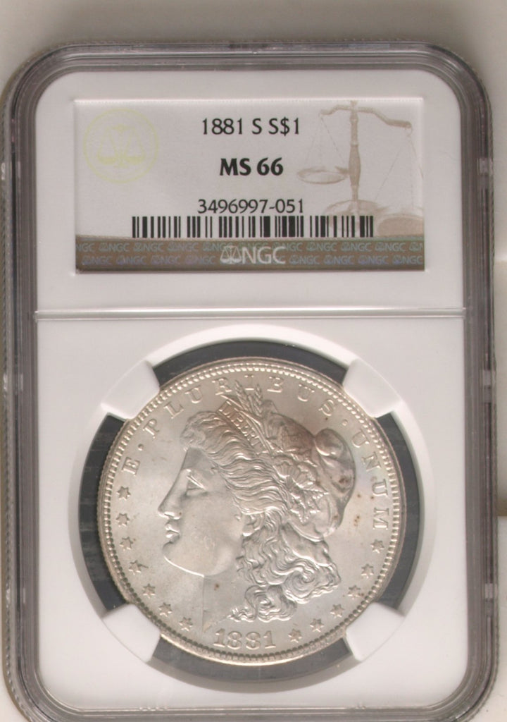 1881年 アメリカ モルガンダラー 1ドル銀貨 PCGS MS66