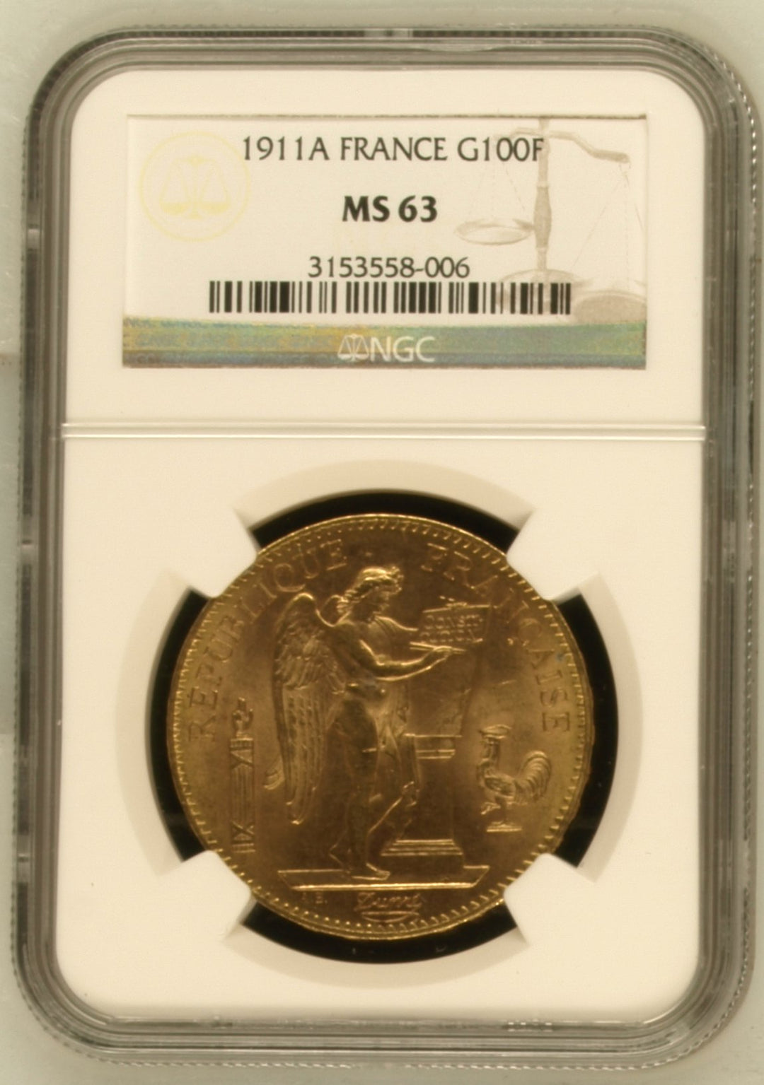 特別価格【モダン】1932 フランス 10フラン MS 63 NGC認証 最終価格【モダンコイン】1932 フランス 10フラン MS 63 NGC認証