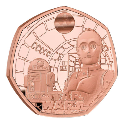 アンティークコインギャラリア 2023年 スター・ウォーズ 第1弾 R2-D2 and C-3PO 50ペンス プルーフ金貨