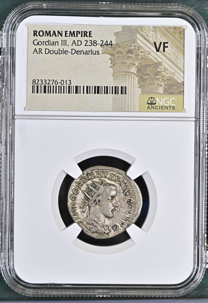 古代 238-244年 ローマ帝国 ゴルディアヌス3世 アントニニアヌス銀貨 NGC VF