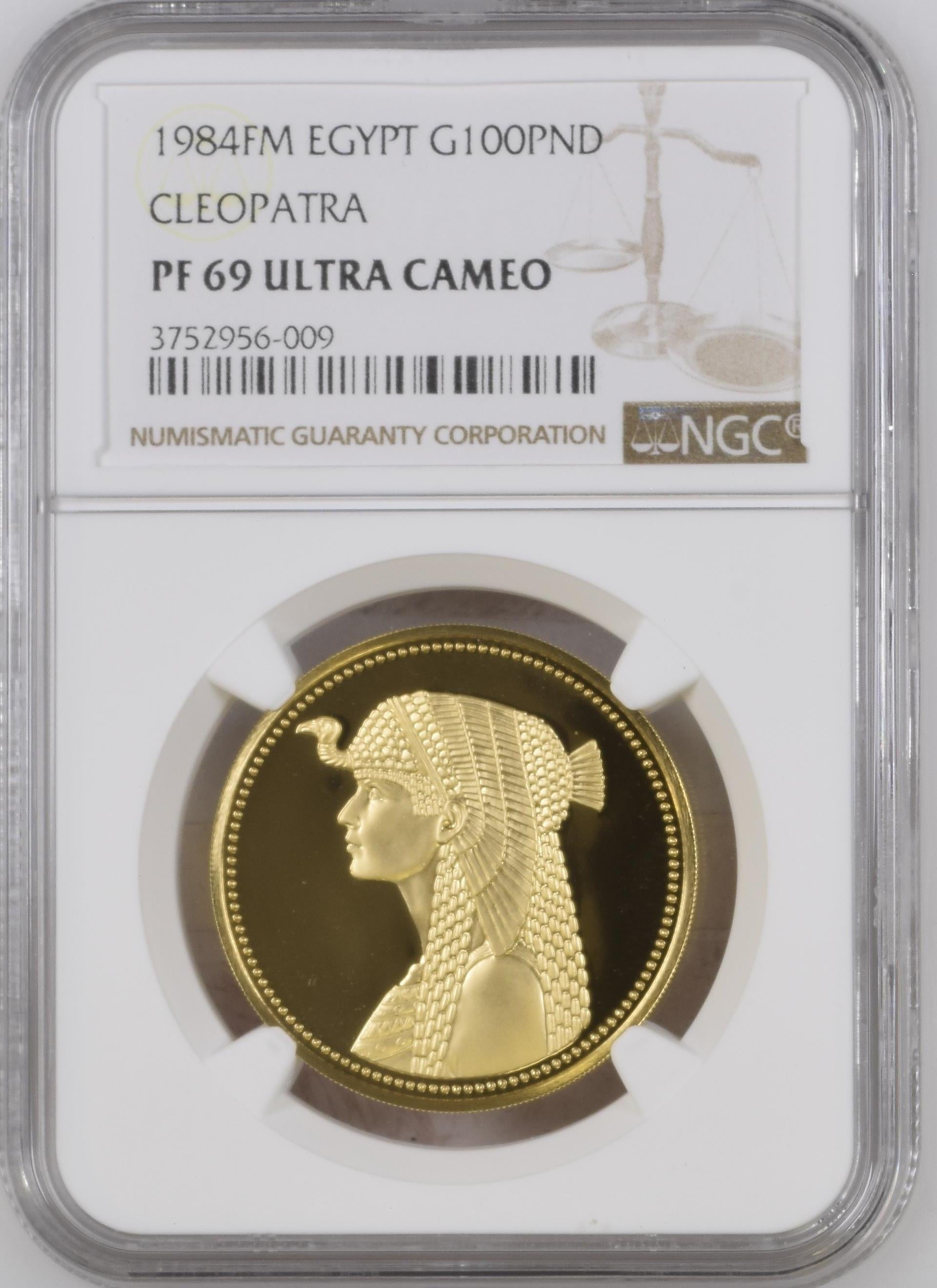 1984年 エジプト クレオパトラ 100ポンド金貨 PF69UCAM | 港区虎ノ門の