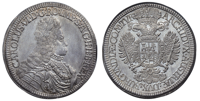 kosuke_dev 神聖ローマ帝国 オーストリア カール6世 ターレル銀貨 1711-1740年 【NGC MS62】