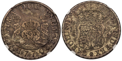 kosuke_dev ボリビア カルロス3世 4レアル銀貨 1770年-PTS【NGC VF30】