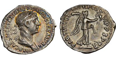kosuke_dev ローマ帝国 トラヤヌス帝 クナリアス 紀元前98-117年 NGC AU