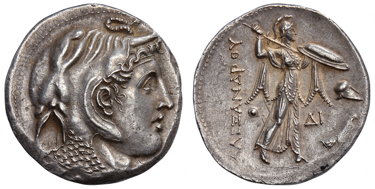 古代ギリシャ アレクサンドロス3世 テトラドラクマ 紀元前311-305/4年 NGC Ch. AU