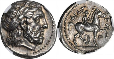 kosuke_dev 古代ギリシャ マケドニア王国 ピリッポス2世 テトラドラクマ 紀元前35-336年 NGC Ch. AU