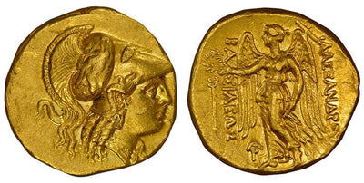 kosuke_dev 古代ギリシャ マケドニア アレクサンドル3世 アテナ ステーター金貨 紀元前336-323年 NGC Ch. AU