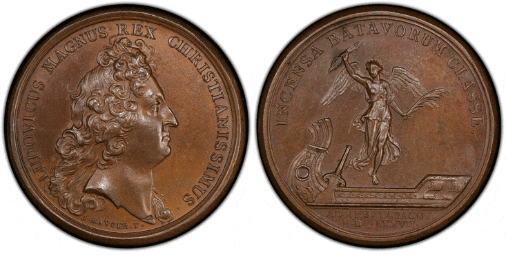 kosuke_dev アメリカ ルイ14世 メダル 1677年 PCGS MS63BN