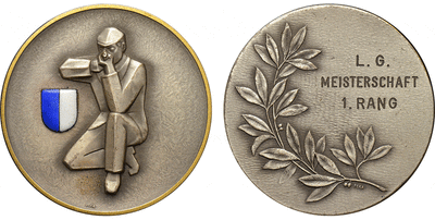kosuke_dev スイス カントン ルツェルン シューティングメダル Gem Mint State