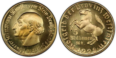 kosuke_dev ワイマール共和国 5000000マルク金銅貨 1923年【PCGS MS67】