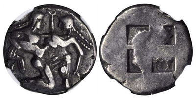 アンティークコインギャラリア 古代ギリシャ トラキア タソス ステーター銀貨 BC500-450年  NGC Ch. VF
