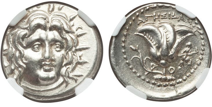 おもちゃ・ホビー・グッズカリア諸島　銀貨　NGC 古代コイン