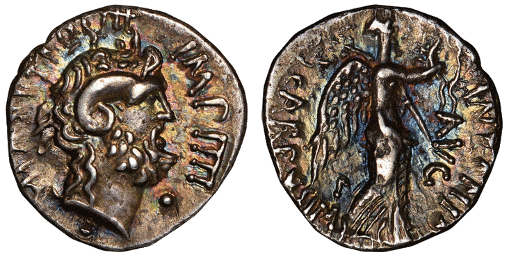 kosuke_dev ローマ帝国 ユピテル 銀貨 紀元前31年 NGC Ch. XF